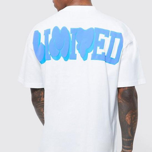 Meilleur fournisseur de t-shirts en tricot surdimensionnés pour hommes, 100% coton, respirant, séchage rapide, manches courtes, haute qualité, personnalisable, vente chaude - Product Image 2