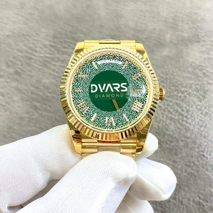 Montre à quartz de luxe pour homme, qualité Triple A, entièrement incrustée de diamants américains, cadran Hip Hop Bling, montre-bracelet métallique de haute qualité - Product Image 1
