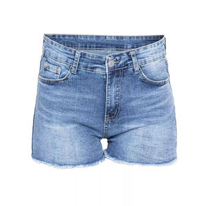 Shorts de Mezclilla para Mujer, Elegantes, Lavado Azul, Cintura Alta, Casuales, Ajustados, de Verano, de Algodón, con Logotipo Personalizado - Product Image 6