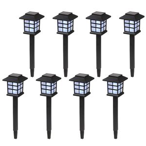 8 Lámparas Solares LED de Luz Blanca Cálida, Linterna de Jardín, Iluminación de Paisaje, Cuerpo de Aluminio y ABS, Sensor de Luz, Certificación ROHS, Funciona con Pilas AA - Product Image 1