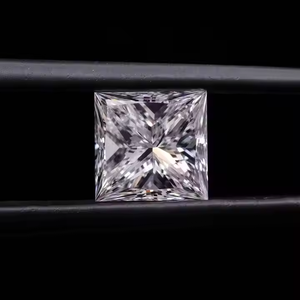 Colgante de Diamante Moissanite con Corte Princesa, Claridad VVS1, Color E, Ultra Brillante para Hombre, Estilo Hip Hop con Cadena de Diamantes - Product Image 2