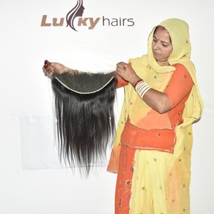 Extensiones de Cabello Humano Indio 100% Virgen Natural Sin Procesar, Liso, Suave y Sedoso, Frontal HD 13*6, Precio de Fábrica al Por Mayor - Product Image 4