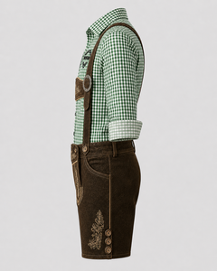 เสื้อเชิ้ตบาวาเรียนแบบดั้งเดิมสำหรับผู้ชายในเทศกาล Oktoberfest - เสื้อเชิ้ตผ้าฝ้ายแท้ 100% แบบเรียบ ขายส่งเสื้อผ้าผู้ชายราคาถูก - Product Image 2