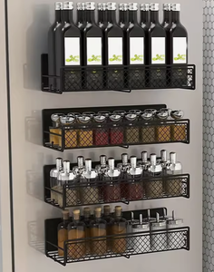 OEM/ODM Vietnam Magnetic Refrigerator Spice Rack Moveable <b>Kitchen</b> <b>Storage</b> Shelf Multifunction Organizer - Product Image 1