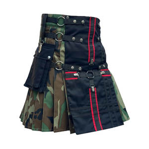 Kilt utilitaire hybride en coton à motif camouflage écossais pour hommes – Vente en gros - Product Image 1