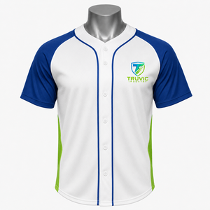 เสื้อเบสบอลพรีเมียม ชุดกีฬาทีม ผ้าโพลีเอสเตอร์ระบายอากาศ ซับเหงื่อ แห้งเร็ว ทรงพอดีตัว - Product Image 1