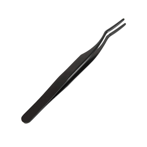 Pince à épiler professionnelle en acier inoxydable avec grip diamanté pour extensions de cils, kit d'outils applicateurs de fibres de cils pour volume durable - Product Image 5