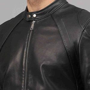 Servicio OEM, Venta al Por Mayor, Chaqueta de Cuero PU para Hombre, de Alta Calidad, para Otoño e Invierno, con Cuello de Piel, a Prueba de Viento y Cálida - Product Image 5