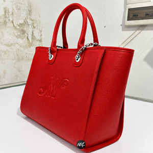 <b>Red</b> PU Womens Tote Bag with Chain Strap Solid Color Elegant Wholesale Daily Use Large Capacity Shoulder Bags All Seasons Fashion - Product Image 2