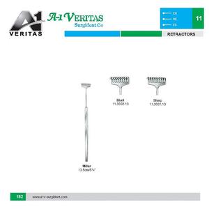 High Quality A-1 VERITAS Miler Dull-Matte Finish Reusable Stainless Steel Retractor | Manual Instrument Set ISO 13485 Certified - Product Image 5