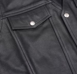 Chaleco de Cuero Genuino para Hombre, Resistente al Viento y Transpirable, para Uso en Exteriores, Servicio Personalizado OEM, Venta al Por Mayor en Grandes Cantidades - Product Image 3