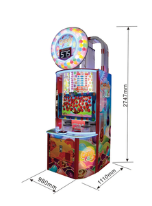 เครื่องหยอดเหรียญเกมตกกระเช้าแลกตั๋วรางวัล ทำจากโลหะและพลาสติก - Product Image 3