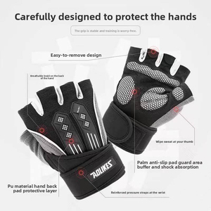 Gants de vélo à confort supérieur, paume en microfibre anti-dérapante, pour une utilisation toute la journée, gants de cyclisme de qualité supérieure, bracelet élastique flexible - Product Image 4