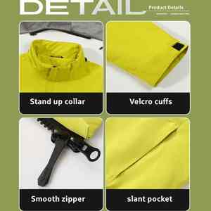 Veste polaire pour homme, coupe-vent, imperméable, avec logo personnalisé, épaisse, détachable, pour la montagne, le ski - Product Image 4