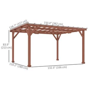 Pergola in Legno per Esterni Elegante e Resistente per Decorazione Giardino e Patio - Product Image 2