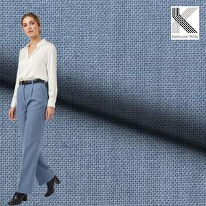 Tela de Algodón, Lino y Spandex al por Mayor, 260g/m, Tejido Medio Panamá, Elástico, con Patrón Geométrico, Estilo Dobby, para Pantalones de Hombre y Mujer - Product Image 2