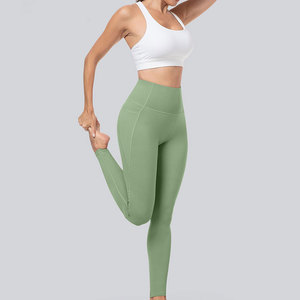 New Tactical Design Green Color Legging For Women Moisture Wicking Breathable Bamboo Fiber Gym <b>Tights</b> Matching With Tube Top - Product Image 3
