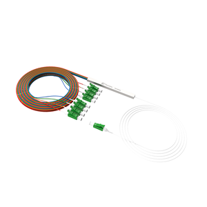 Baja pérdida de inserción FTTH 1M Cable de fibra 1x8 Divisor óptico Mini acero Tude tipo PLC Splitter con LC APC - Product Image 1