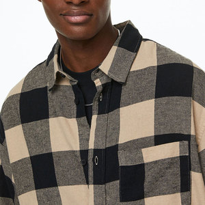 Chemise en flanelle légère unie pour homme, toucher doux brossé, manches longues, coupe classique, décontractée, pour l'extérieur, mode quotidienne, printemps - Product Image 5