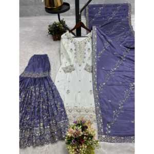 Beau haut et bas pour femmes avec Dupatta pour les fêtes Ensemble élégant - Product Image 4