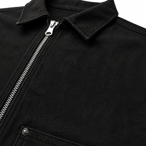 Custom <b>Men</b> Heavyweight Canvas Short Sleeve Full Zip <b>Work</b> <b>Shirt</b> Oversized Streetwear Utility Pocket Jacket Workwear Casual <b>Shirts</b> - Product Image 6
