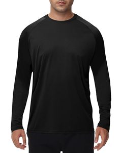 T-shirt de fitness à manches longues pour hommes, vente en gros, compression, entraînement, jogging, gym - Product Image 4
