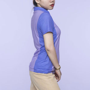 New Designed Customized Logo Print Contrast Collar <b>Women</b> Polo Shirt Cotton Soft Breathable Fabric Short Sleeve <b>Women</b> Shirt <b>Tops</b> - Product Image 3
