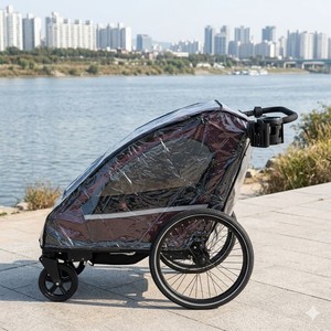 KS-200 Optimal Convenience and Durability Aluminum Bike Trailer with Independent Suspension Foldable Lightweight Design - Product Image 1