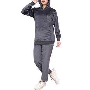 Conjunto Deportivo de Terciopelo para Mujer, Estilo Casual y Moderno para Invierno, Lavado Ácido, Material de Terciopelo Afelpado, Comodidad Durante Todo el Día - Product Image 6