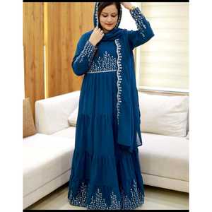 ชุดราตรีฟูฟ่องสวยงามและ dupatta กับงานปักลำดับสำหรับงานปาร์ตี้ - Product Image 6