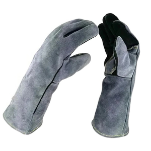 Gants de soudage en cuir résistant à la chaleur Holy Signs International HSI-SU-0006 14-16 pouces avec pouce en relief et doublure en coton polaire - Product Image 6