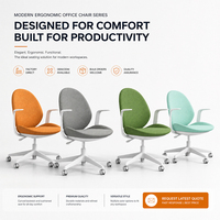 Chaise de bureau ergonomique en maille à dossier mi-haut, chaise de direction avec support lombaire, pivotante et inclinable pour le bureau à domicile et les salles de conférence