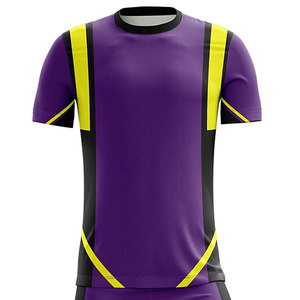 Unisex for Yellow Black Zulari Impex Custom Digital Printing 100% Cotton Breathable <b>Soccer</b> Jersey and Shorts Kit - Product Image 3