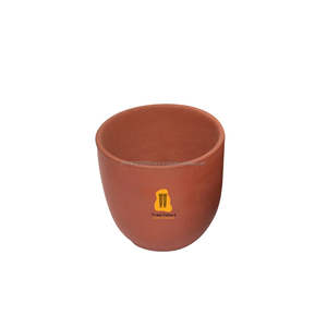 Service à thé en céramique écologique rouge/orange de culture tribale indienne, fabriqué en Inde, 60 ml, pour thé/café - Product Image 4