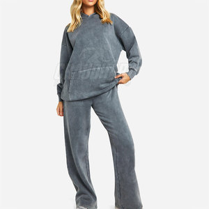 Survêtement classique délavé à l'acide, tissu premium, coupe décontractée, idéal pour les tenues décontractées et le style quotidien. - Product Image 3