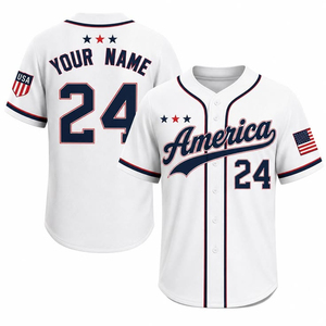 Maillot de baseball personnalisé pour homme, coupe classique, 100 % polyester, imprimé par transfert thermique, respirant et antibactérien, pour la Coupe du Monde de Baseball 2026 - Product Image 5