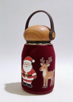 Offre Spéciale – Bouteille Thermos en Acier Inoxydable 100 % Originale avec Poignée et Couvercle, Portable, Idéale comme Cadeau de Noël