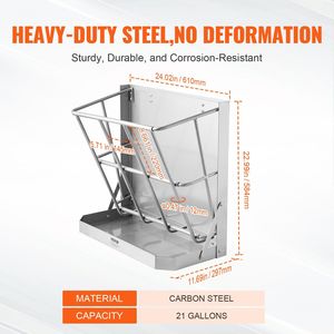 Mangeoires murales 2 en 1 pour foin et céréales de chèvre de 21 gallons pour animaux pour une utilisation pratique - Product Image 4