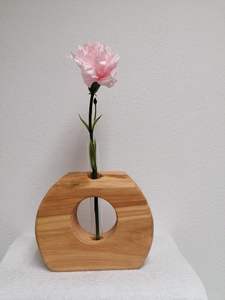 Vase à fleurs classique en bois brun pour la décoration intérieure avec fleurs artificielles à longue tige, idéal pour l'étiquetage privé - Product Image 3