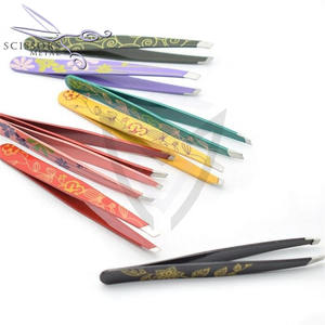 Pinzas Profesionales para Cejas de Acero Inoxidable de Grado Quirúrgico con Punta Curva para Extensión de Pestañas, Depilación y Maquillaje - Product Image 1