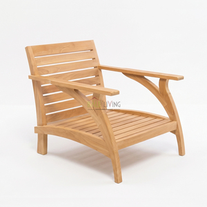 Makalu Single Seat Chair Teak Garden Modern Outdoor Wood <b>Armchair</b> Durable Design Portable Lightweight Villa - Product Image 1