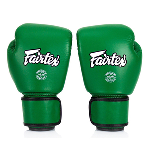 Gants de Muay Thai Fairtex sur mesure pour la lutte professionnelle, en cuir véritable, avec sangle, couleur verte, OEM, pour l'entraînement au kickboxing - Product Image 6