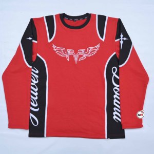 Camisetas de Jersey de Algodón Negro para Hombre, Manga Corta, Cuello Redondo, Corte Regular, con Estampado de Letras Blancas, Estilo Punk, Ribete en Contraste - Product Image 1