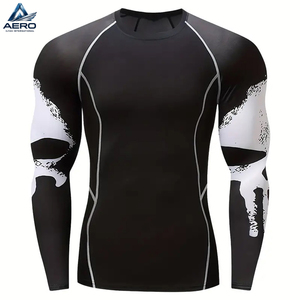 Camiseta Deportiva de Manga Larga con Cuello Redondo para Hombre, Ropa Deportiva Activa, Cómoda, de Secado Rápido, para Gimnasio - Product Image 1