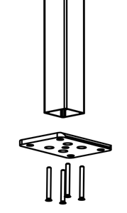 Poteau en aluminium profilé en T robuste série 6000, 50x50, 2,4 m de long, services de soudage et de pliage. Monument Noir ou Blanc Perle - Product Image 3
