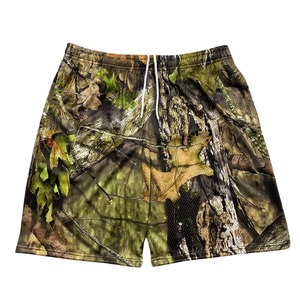 High Quality 100% Cotton 5 Inch Double Layer Custom Youth Men Solid Mesh Knitted Drawstring Basketball Shorts Waterproof - Product Image 1