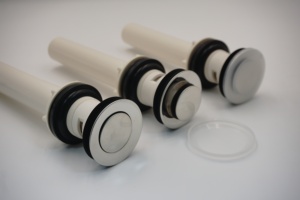Pulsador Lavabo Drain - Chrome ABS Pop-Up Waste con orificio de desbordamiento - Product Image 3