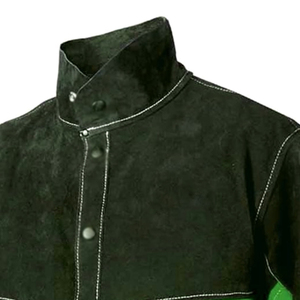 Veste de soudeur en cuir la plus vendue, logo personnalisé, résistante, ignifuge et protectrice pour le corps, pour hommes. - Product Image 2