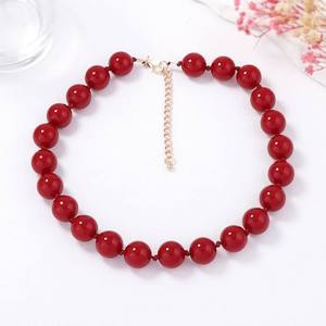 Collier de perles irrégulières en résine faites à la main, multicolores, bijoux de mode, artisanat moulé, pour femmes et filles - Meilleures ventes - Product Image 3