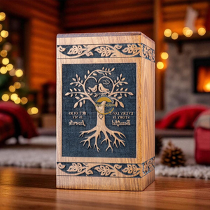 Handcrafted lifetree urn & Natural Wood Cremation Urn Ashes <b>Box</b> Artistic Funeral <b>Memorial</b> Keepsake by AYAANS - Product Image 1